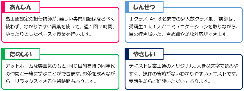 教室の4つの特長